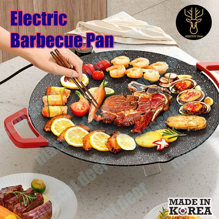Korean BBQ Grill Pan Non Stick Medical Stone BBQ Hot Plate Indoor