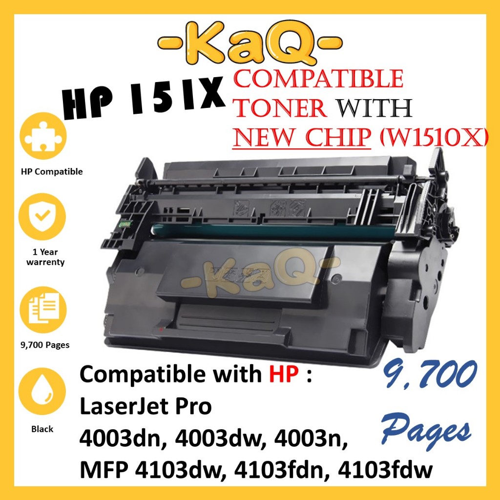 Compatible HP 151A 151X Toner with NEW CHIP W1510A W1510X Laserjet Pro ...