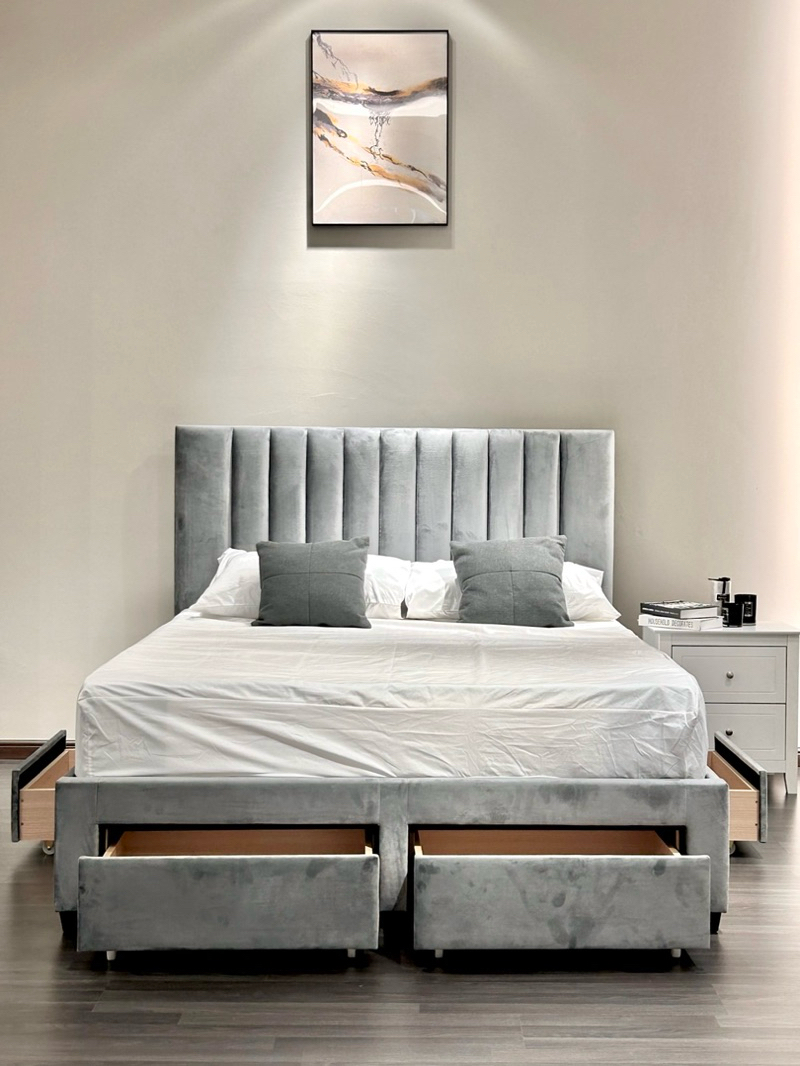 LUXE: Isadora 4 Drawer Queen Storage Bed Frame | 4 Laci Katil Queen ...