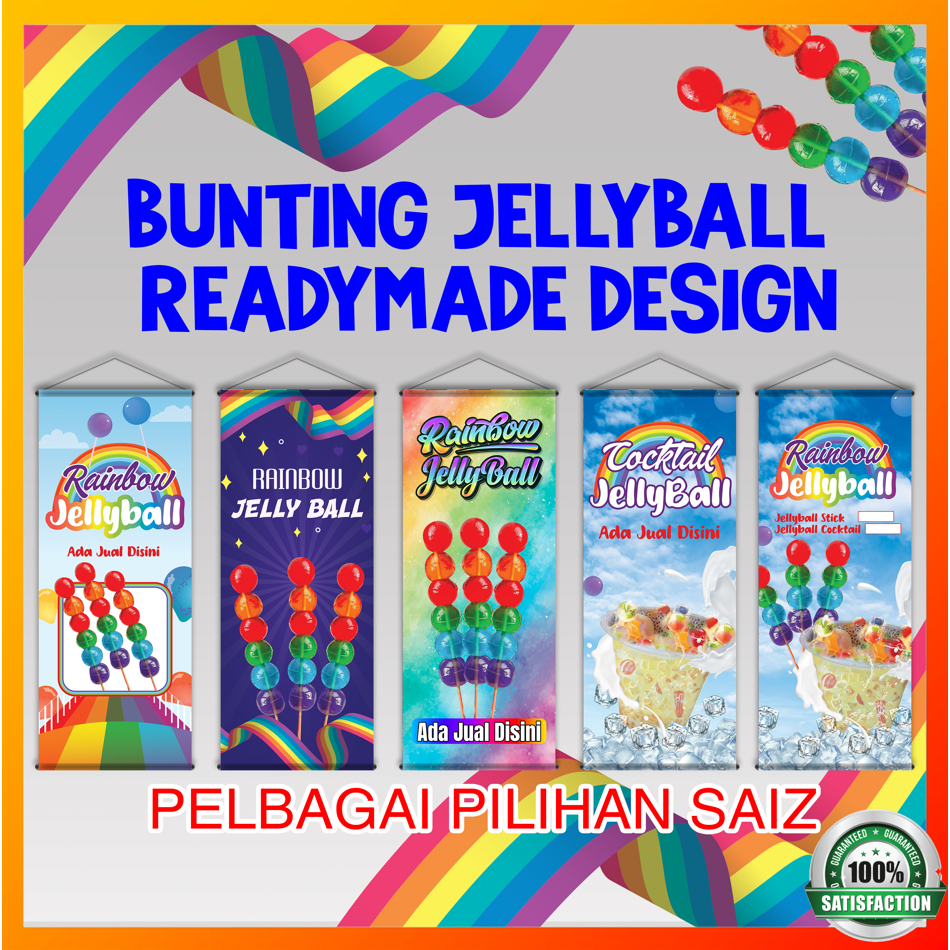 💖BUNTING JELLYBALL / COCKAIL PELBAGAI SAIZ💖READYMADE DESIGN CANTIK ...