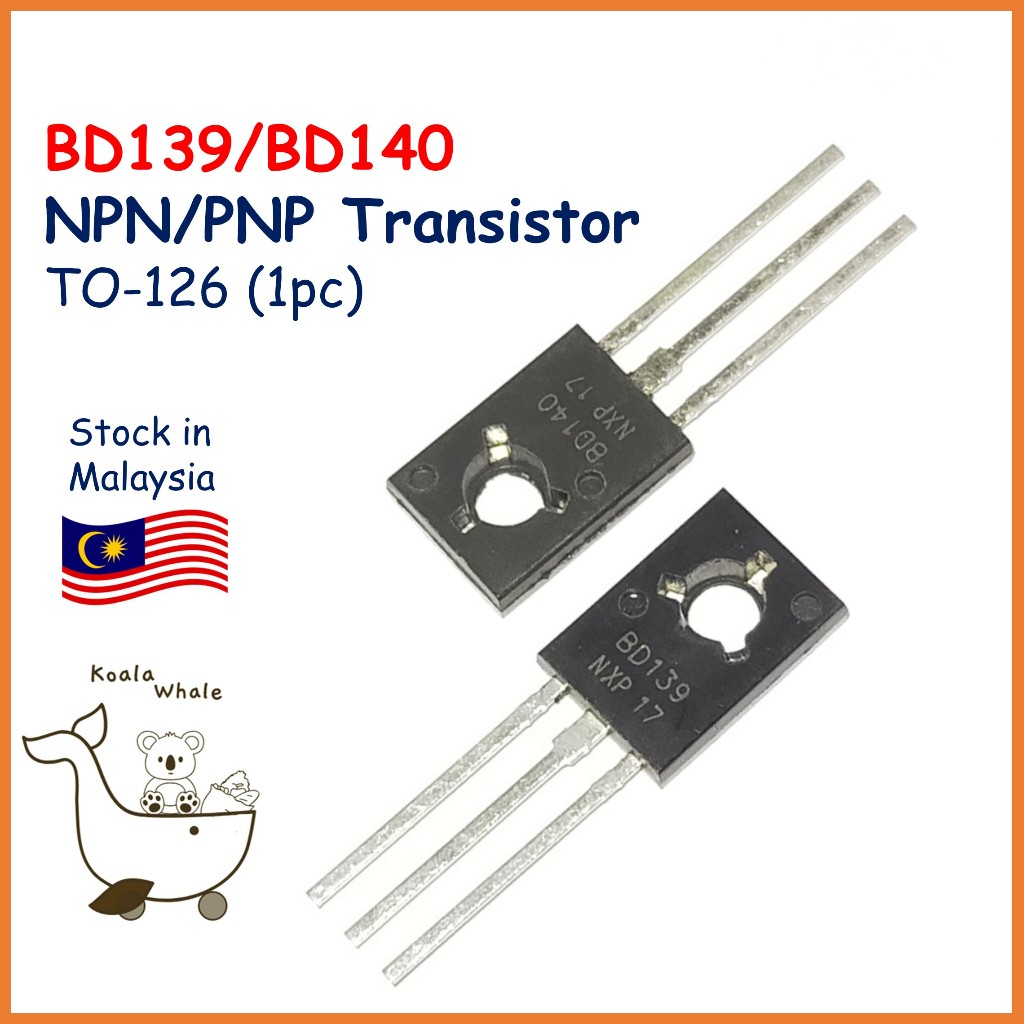 BD139 BD140 NPN PNP power Transistor TO-126 (1pc) | Shopee Malaysia