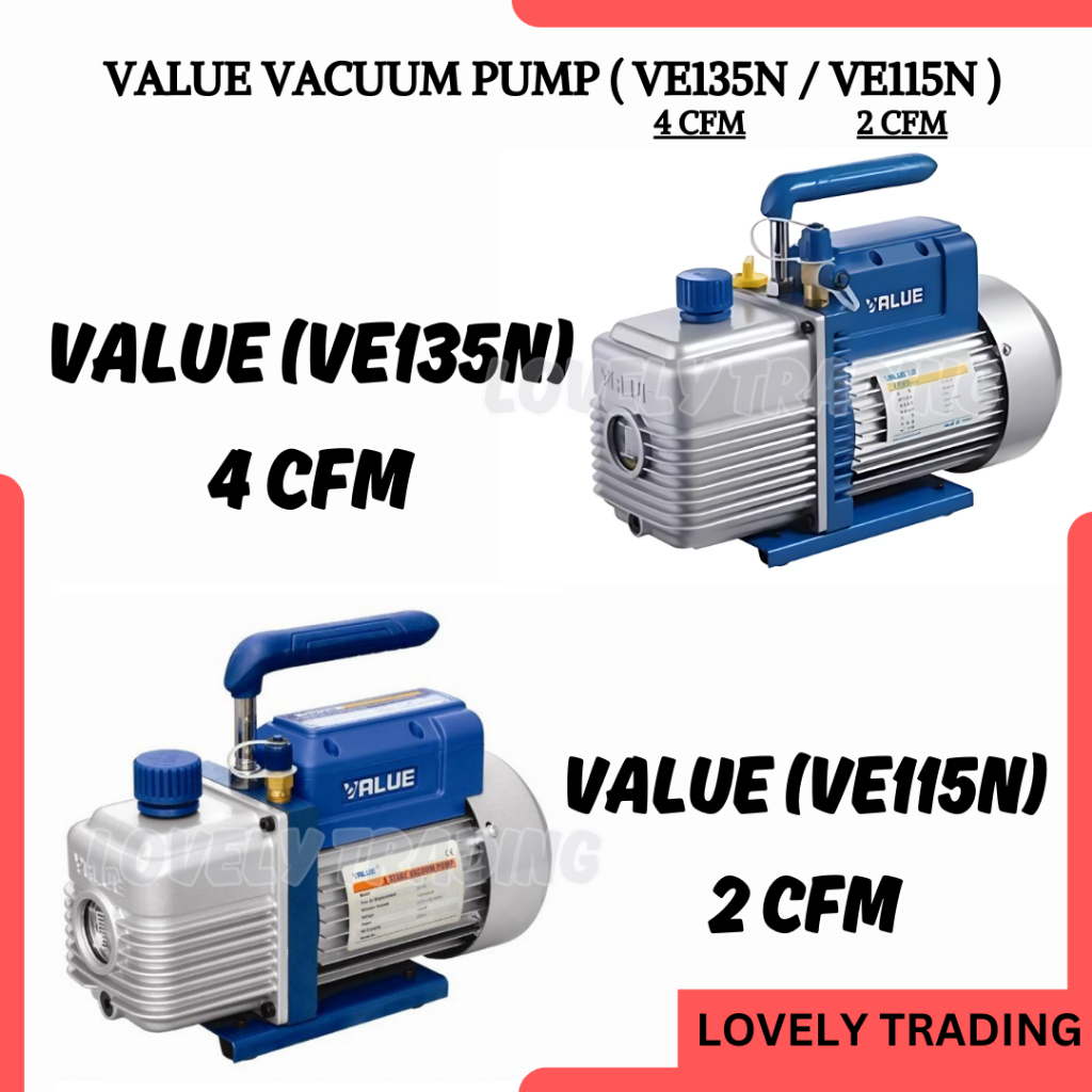 [ READYSTOCK ] AUTHENTIC VALUE VACUUM PUMP SINGLE STAGE ( VE115N/2CFM