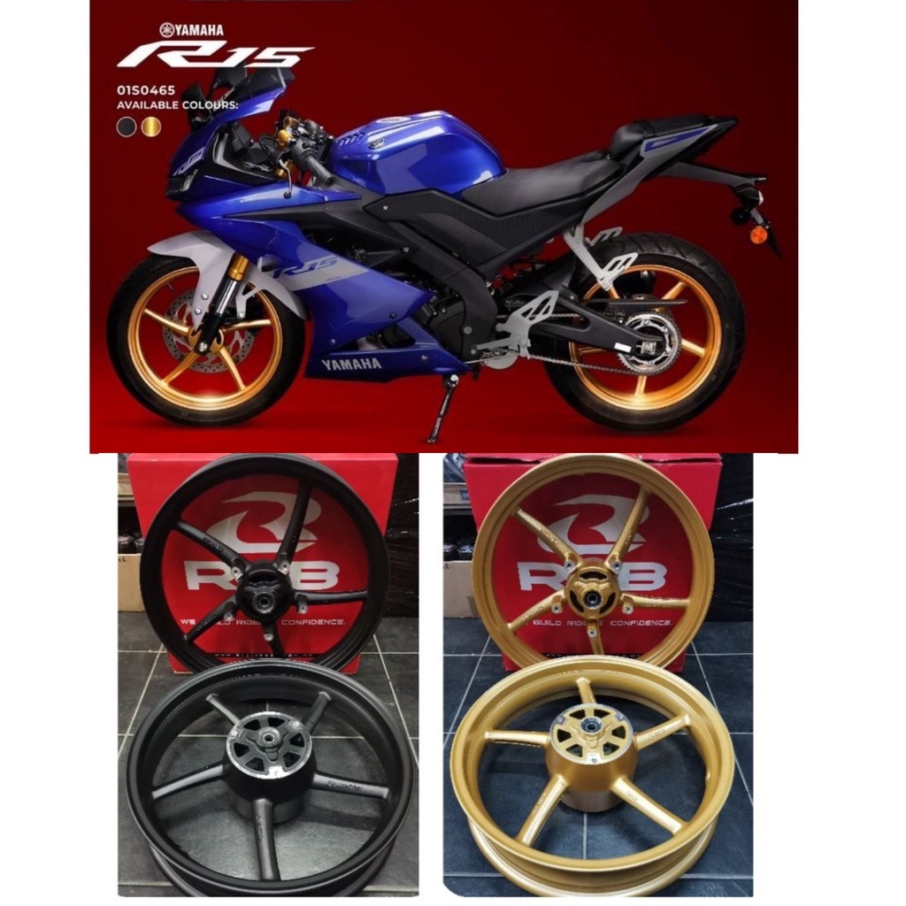 RCB Yamaha R15 V3 (No ABS) MT15 Racing Boy SP522 Sport rim RCB RACING ...
