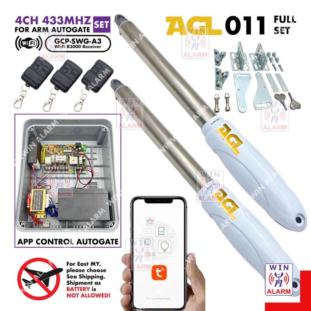 AGL 011 ( 4CH 433MHZ ) SWING ARM AUTOGATE HEAVY DUTY AUTO GATE SYSTEM ...