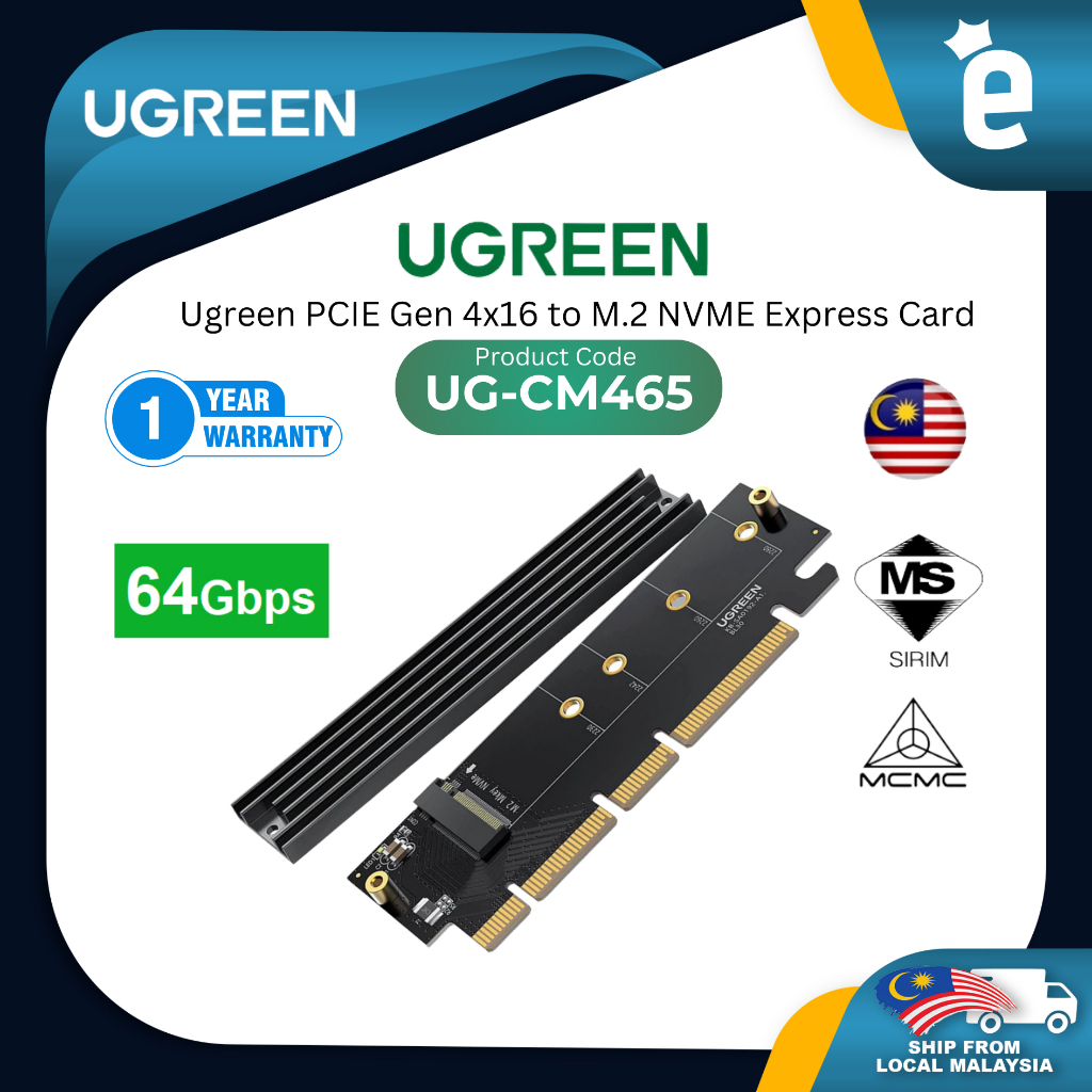 kontroler ugreen adapter pcie 4.0 x16 do m 2 nvme