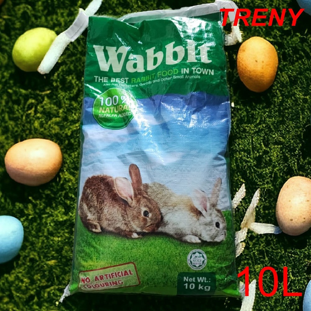 WABBIT RABBIT FOOD 10KG (MAKANAN ARNAB 10KG) Alfalfa Added Pellet ...