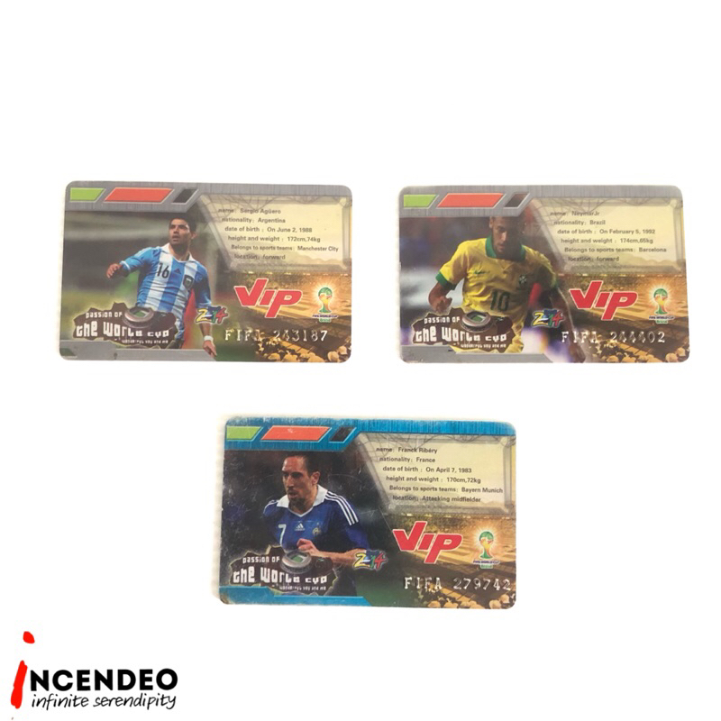 Vintage The Brazilian World Cup 2014 Player Rankings FIFA VIP Cards ...