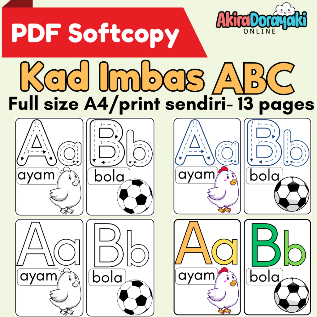 PDF Kad Imbas ABC Surih Bahasa Melayu [softcopy] flash cards malay ...