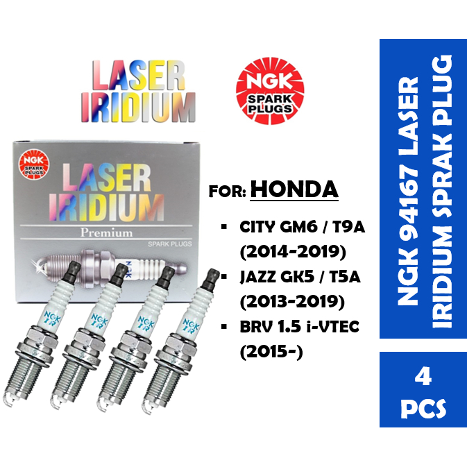 【100% ORIGINAL】NGK 94167 Laser Iridium Spark Plug For Honda City GM6 ...