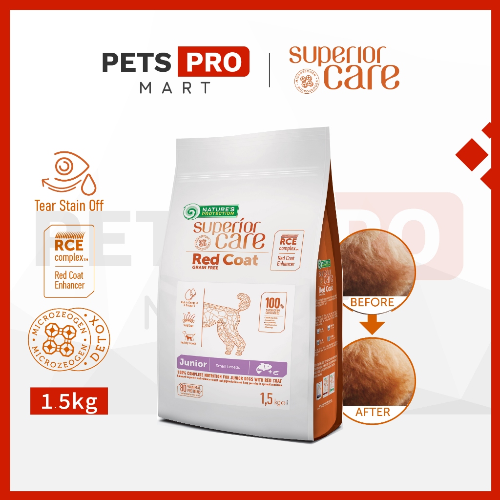 Nature's Protection Superior Care Red Coat Salmon Junior 1.5kg | Dog ...