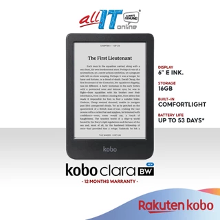 Rakuten Kobo Clara BW eReader 6-Inch Glare-Free Reading Tablet | Waterproof/ Audiobooks/ Wi-Fi/ 16GB Storage