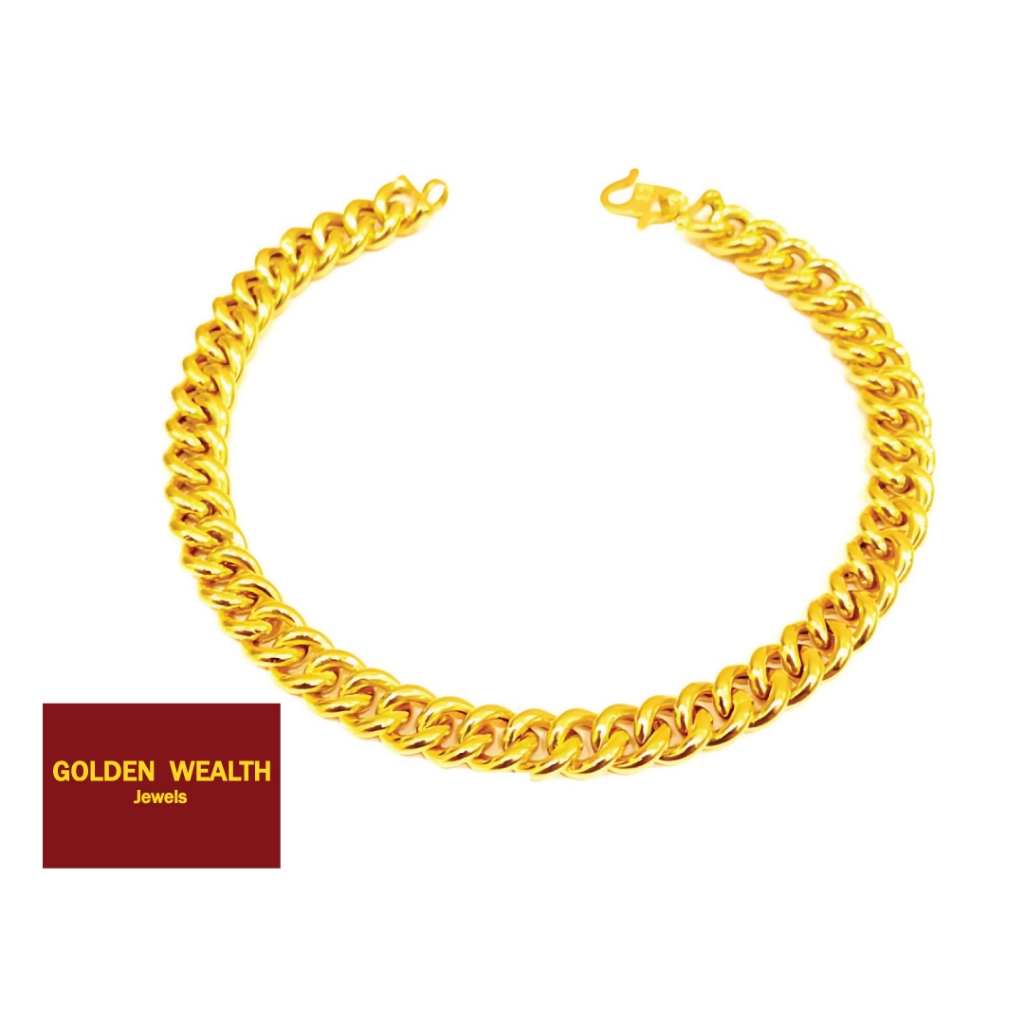 🔥916 Gold Bracelet Gelang Tangan Gajah Emas 916 黄金传统手链 | Shopee Malaysia