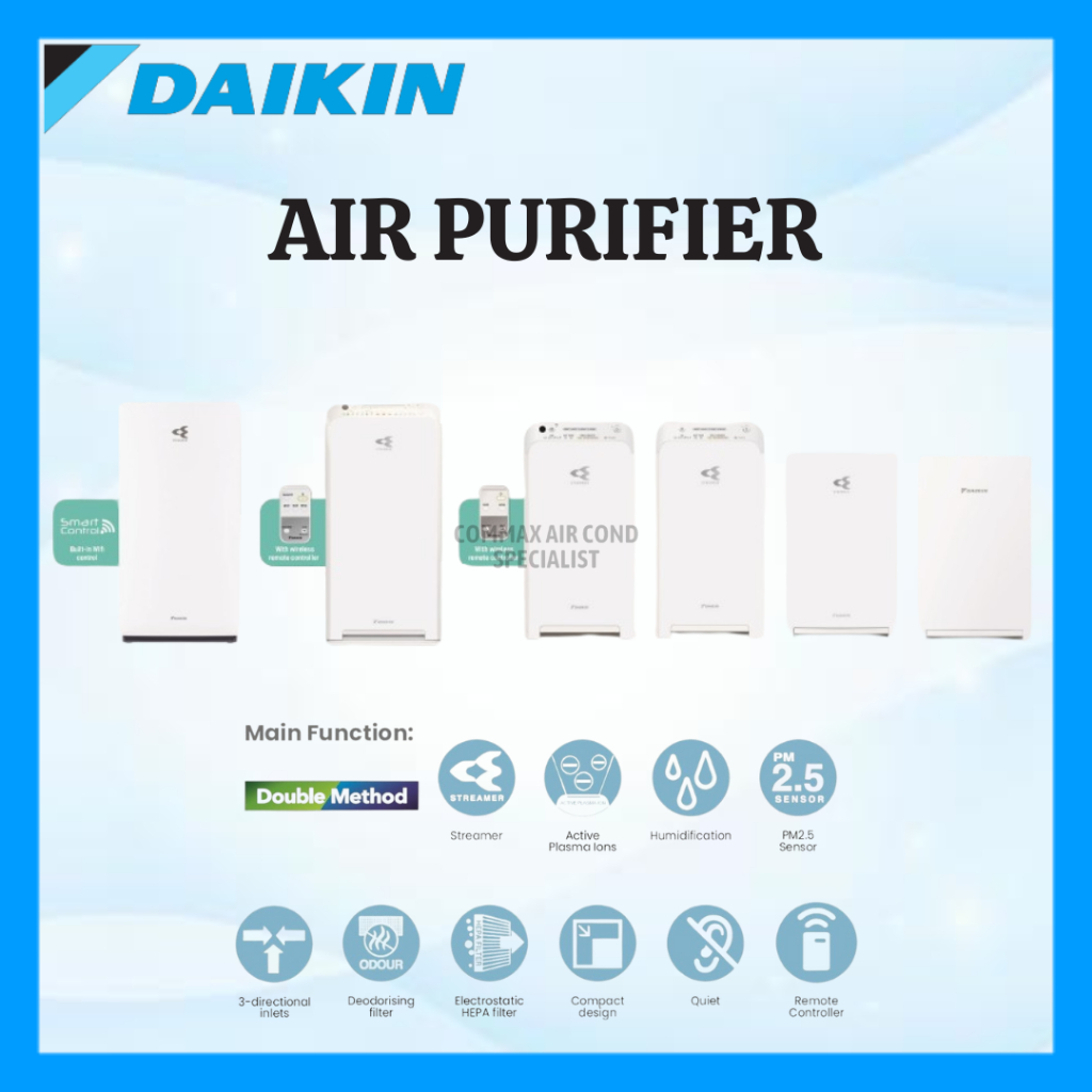 DAIKIN Air Purifier With Humidifying Streamer Active Plasma Ioniser ...