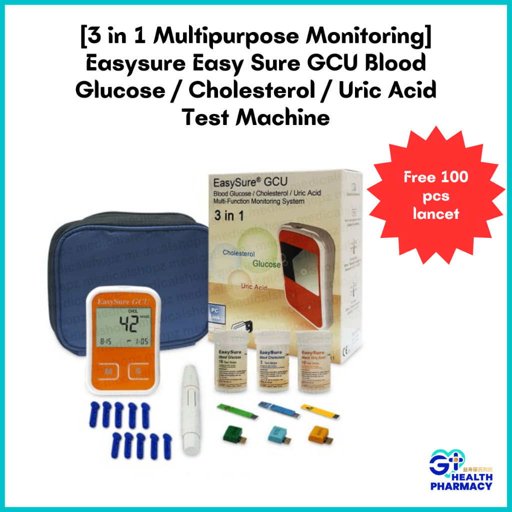 [3 in 1 Multipurpose Monitoring] Easysure Easy Sure GCU Blood Glucose ...