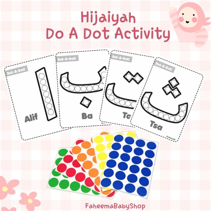 Sticker Book Toy Activity Hijaiyah Do a Dot Worksheets Educational Toys ...