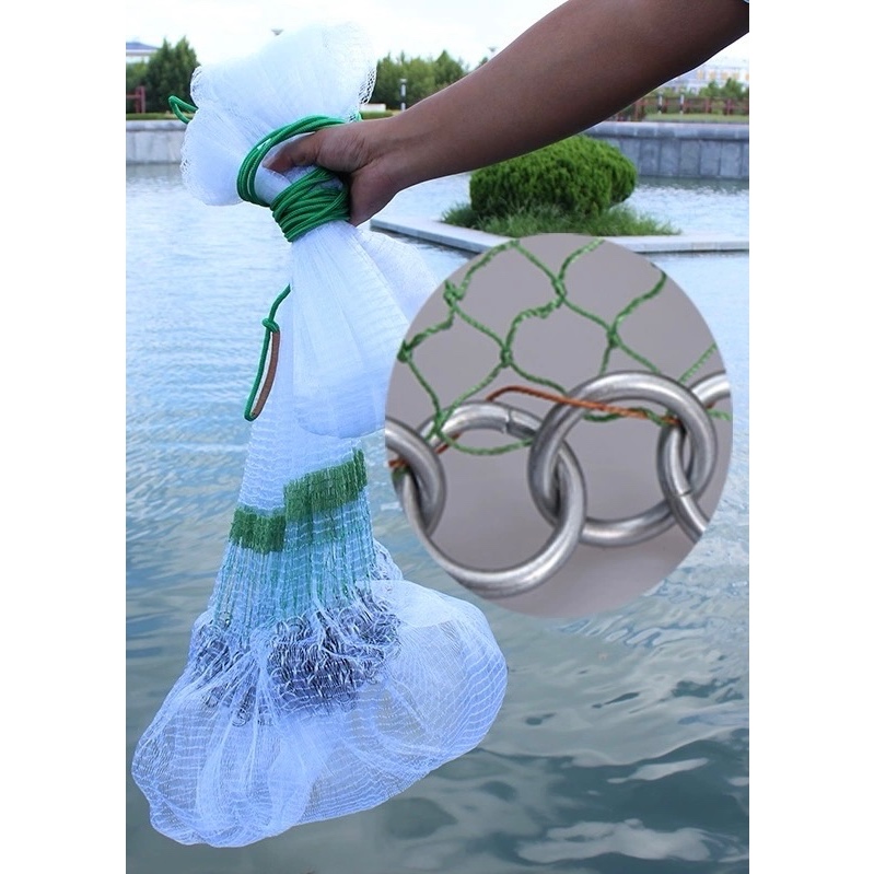 #Ready Stock# Fishing Net Jala Ikan Rampat Ikan Jala Udang 撒网渔网捕鱼网 ...