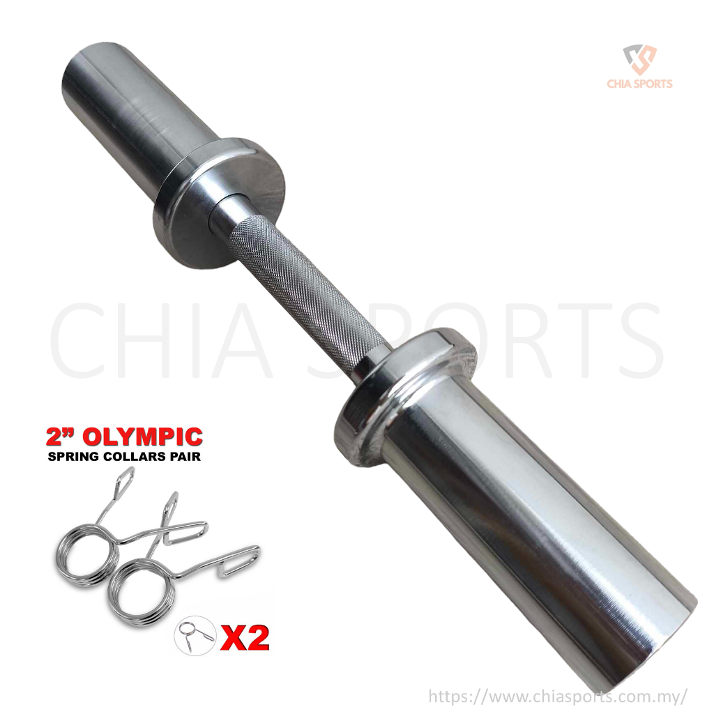 ODB-G40 Commercial Olympic Dumbbell Bar Handles Spring Clips Chrome ...