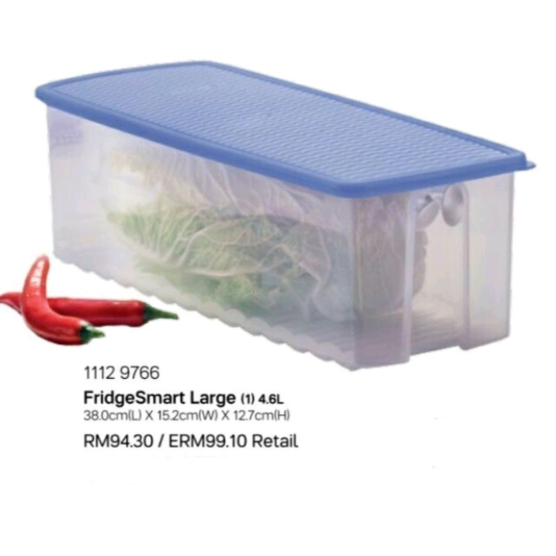 TUPPERWARE FRIDGESMART LARGE 4.6L- FRESH VEGETABLE & FRUITS MAGIC ...