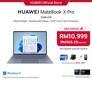 HUAWEI MateBook X Pro Laptop | 980g Ultralight | Flexible OLED Display | Intel® Core™ Ultra Processor