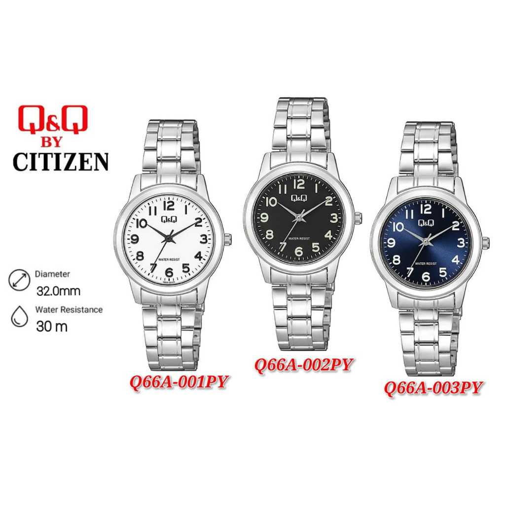 Q&Q Japan by Citizen Ladies Analogue Watch Q66A - Silver | Shopee Malaysia