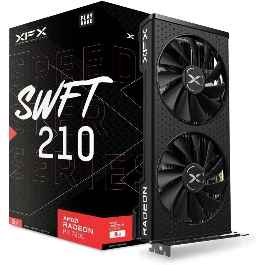 XFX Speedster SWFT 210 Radeon RX 7600 CORE Gaming Graphics Card (8GB