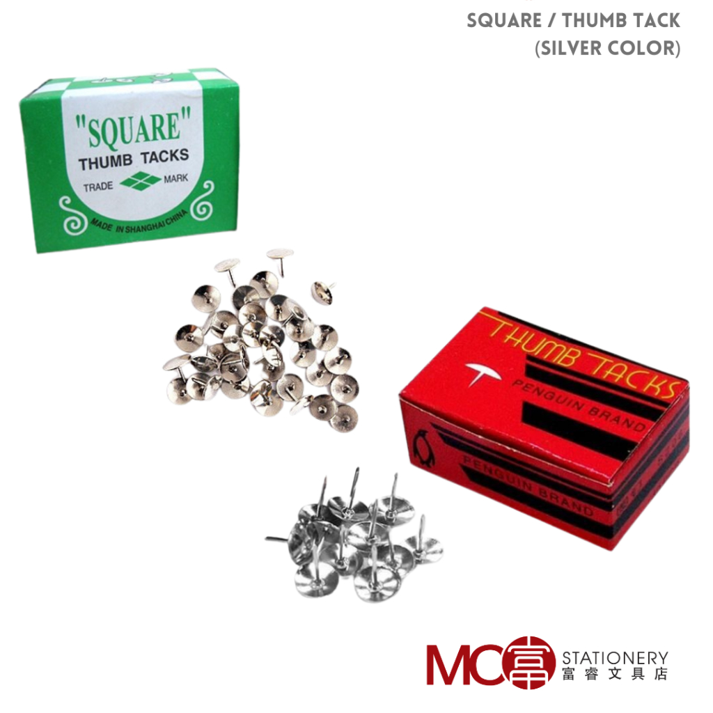 Square / Long Thumb Tack (Short Leg & Long Leg) School & Office Pin ...