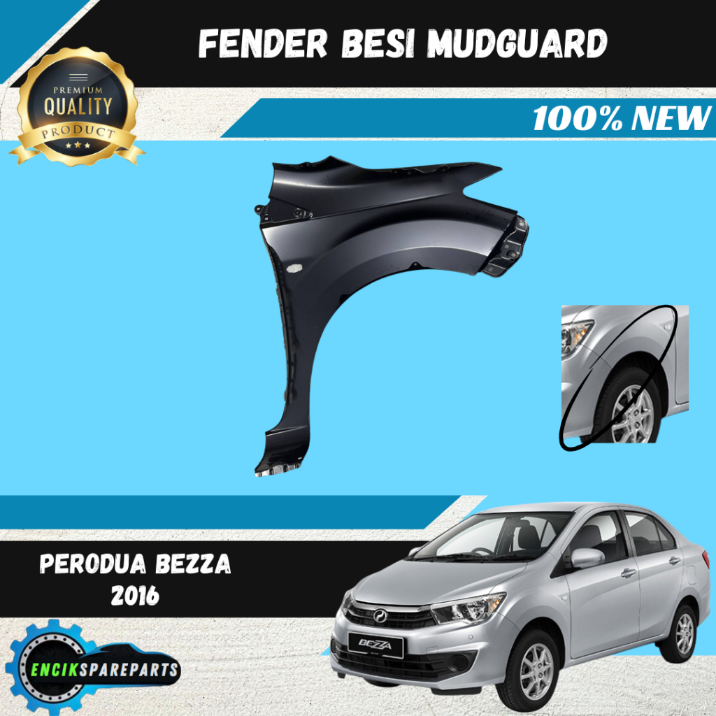 Front Fender Besi Mudguard Original Perodua Bezza 2016 100% New High ...