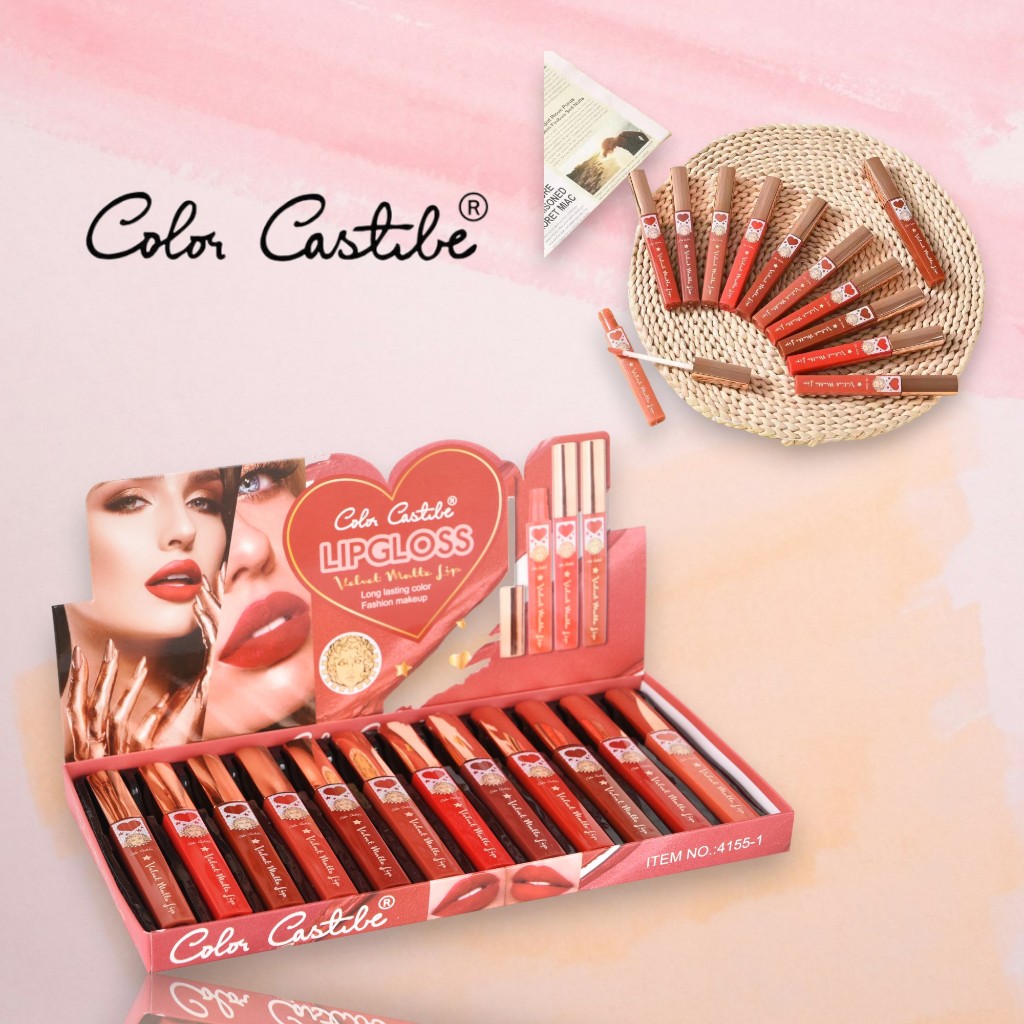 Color Castle Velvet Long Lasting Matte Lip Gloss ( 12pcs ) | Shopee ...
