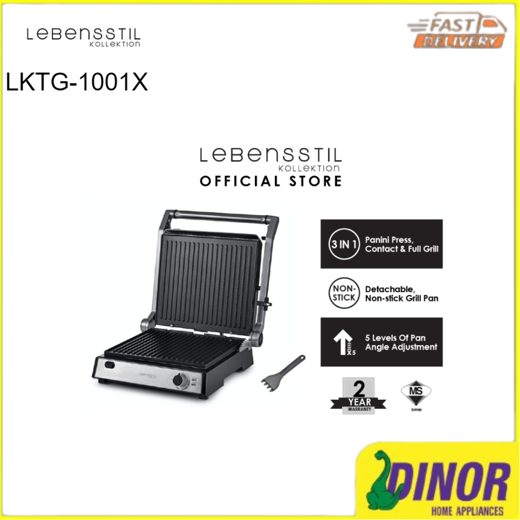 ONLINE EXCLUSIVE LEBENSSTIL 3 IN 1 ELECTRIC TABLE GRILL LKTG-1001X LKTG ...