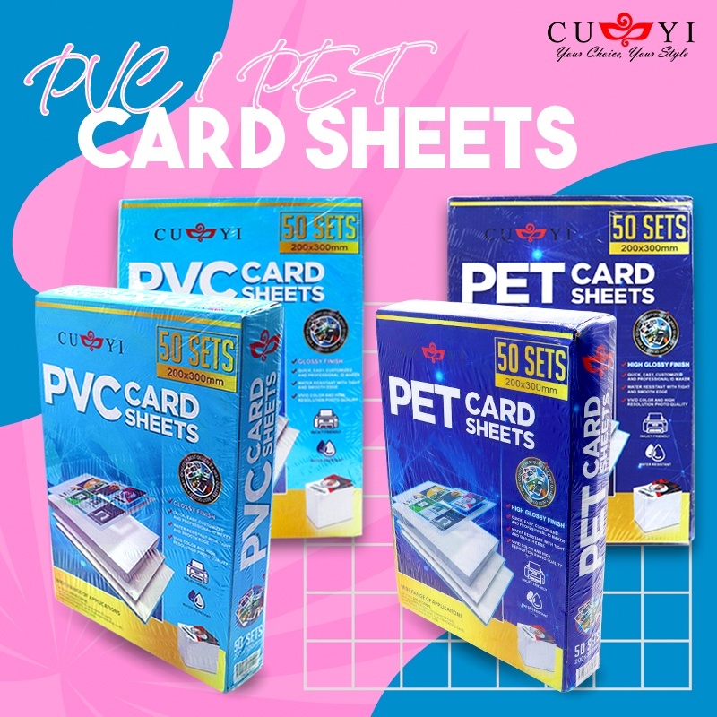 CUYI PVC Sheet CUYI PET Sheet For ID Printing Bagtag Calling Card