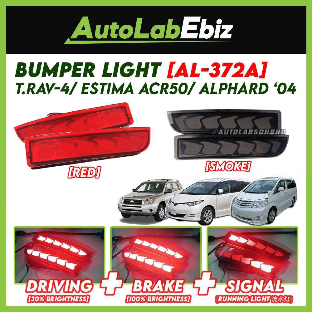 Toyota RAV4, ESTIMA ACR50, ALPHARD '04 Tail Rear Bumper Lights Lamp LED ...