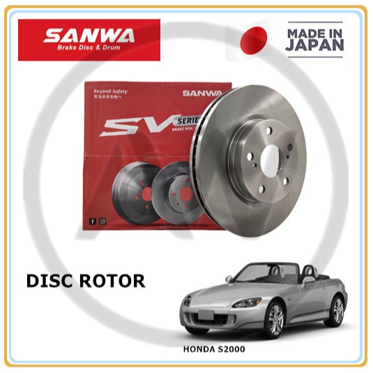 SANWA Japan Honda S2000 AP1 AP2 1999-2009 Front Rear Brake Disc Rotor ...