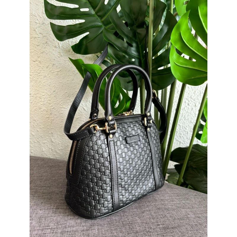 Gucci microguccissima fantastioso mini dome bag black