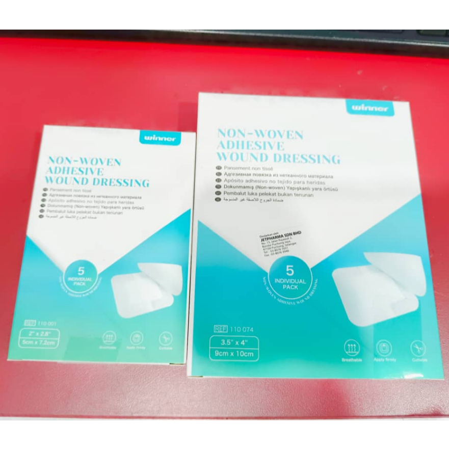[NEW PACKAGING] WINNER Nonwoven Adhesive WOUND DRESSING 5's (5cm x 7 ...