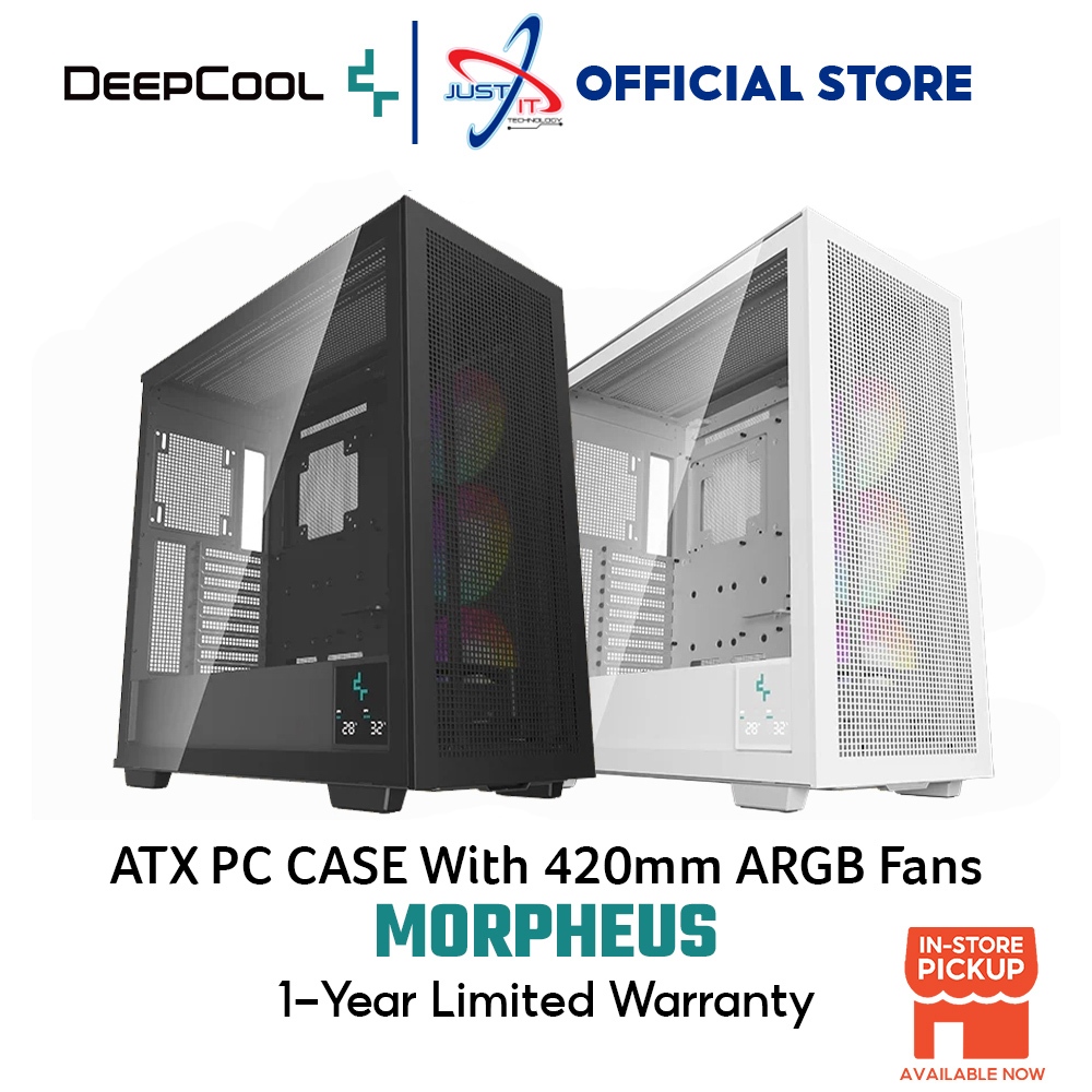 DEEPCOOL MORPHEUS TG ATX PC CASE (BLACK/WHITE) | Shopee Malaysia