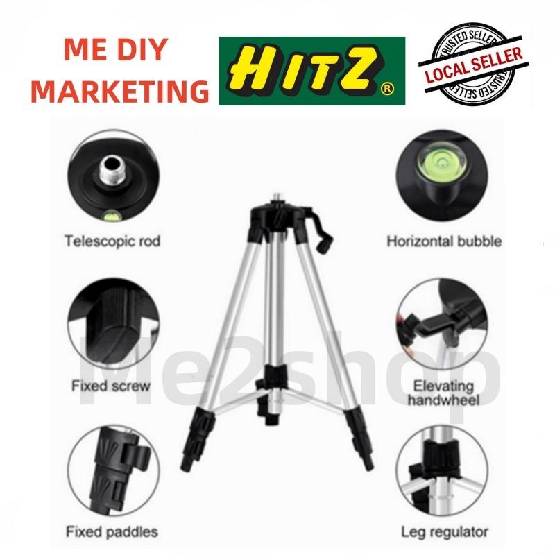 HITZ LASER LEVEL MACHINE ADJUSTABLE TRIPOD (ACCESSORIES) | Shopee Malaysia
