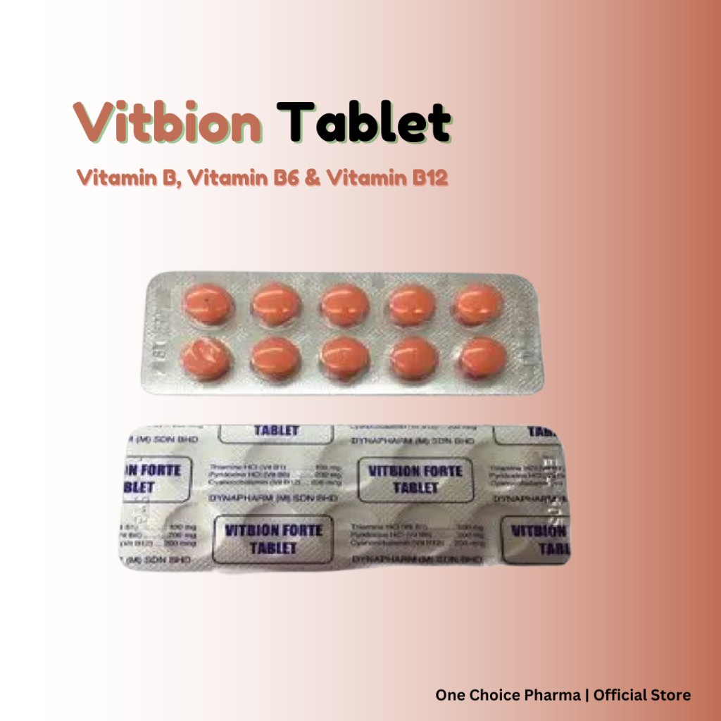 EXP: 2028 VITBION FORTE [Vitamin B1,B6,B12] Tablet (10's/strip ...