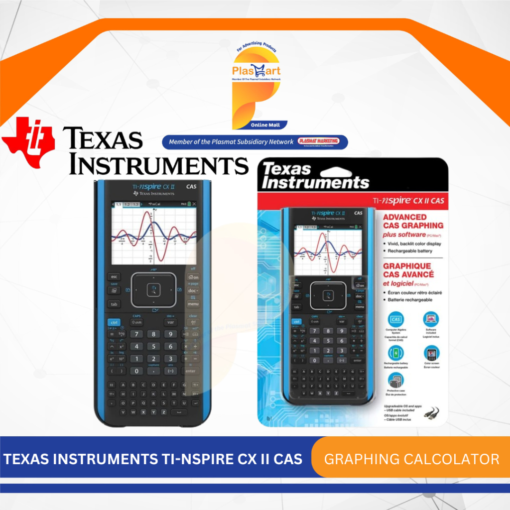 Texas Instruments TI-Nspire CX II CAS Color Graphing Calculator with ...