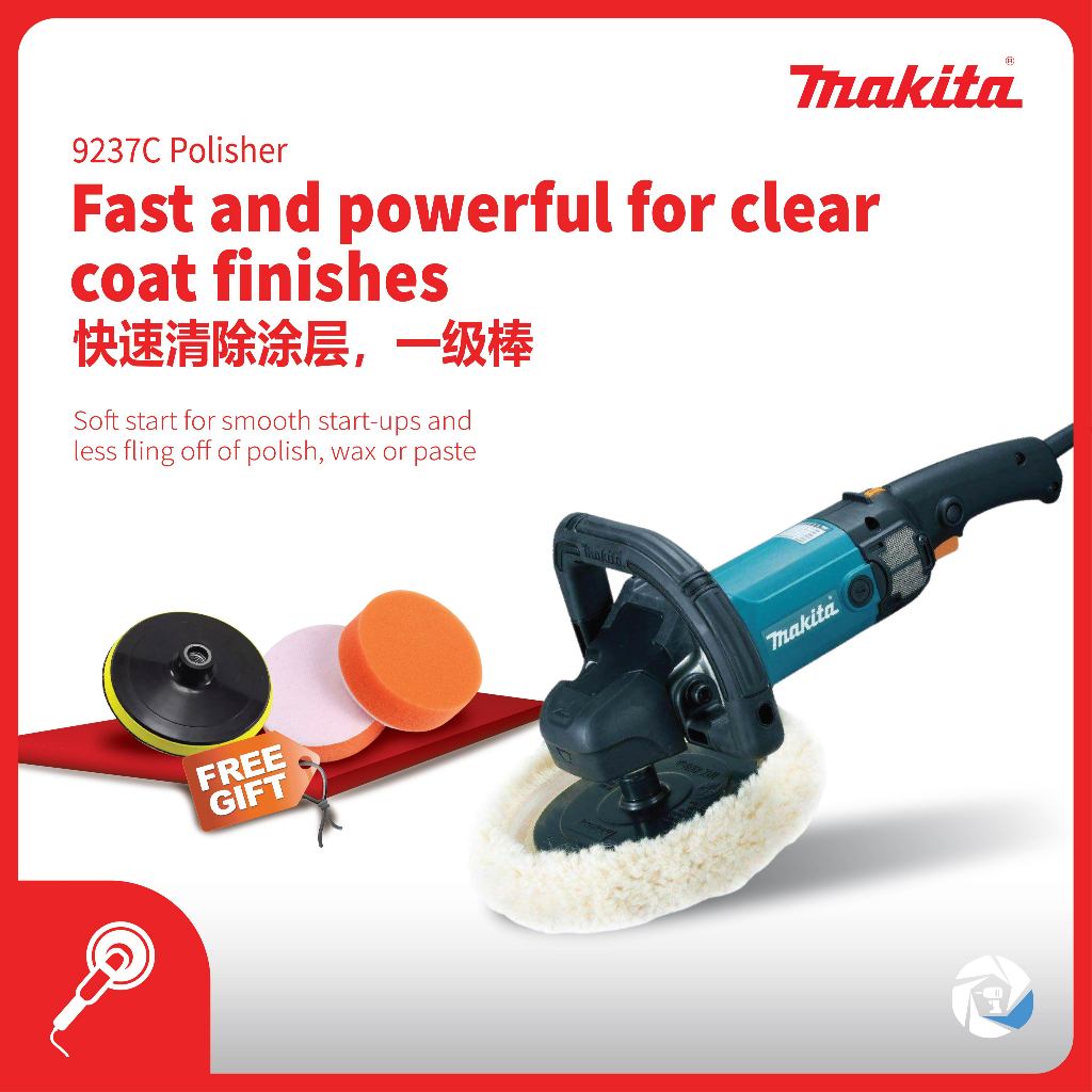 Makita 9237C Corded Premium Polisher 180mm (7