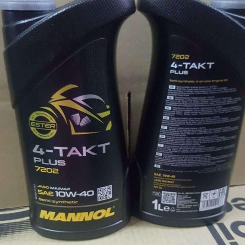 MANNOL 4-Takt Plus API SL SAE 10W-40 teilsynthetisch 2x 4 Liter