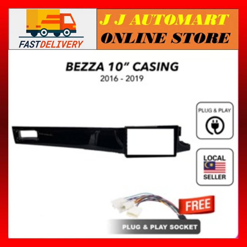 Perodua Bezza 10 inch Android Player casing with socket plug and play ...