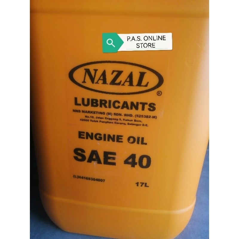 NAZAL SAE 40 17L DIESEL ENGINE OIL | Shopee Malaysia