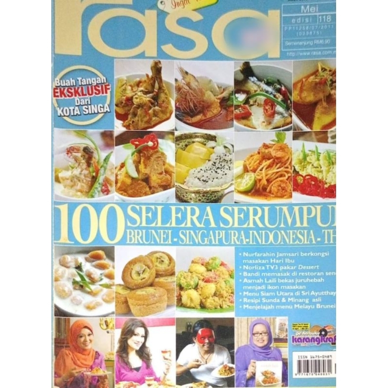 majalah masakan campuran SAJI & RASA 5 naskhah berbeza tidak Sama ...