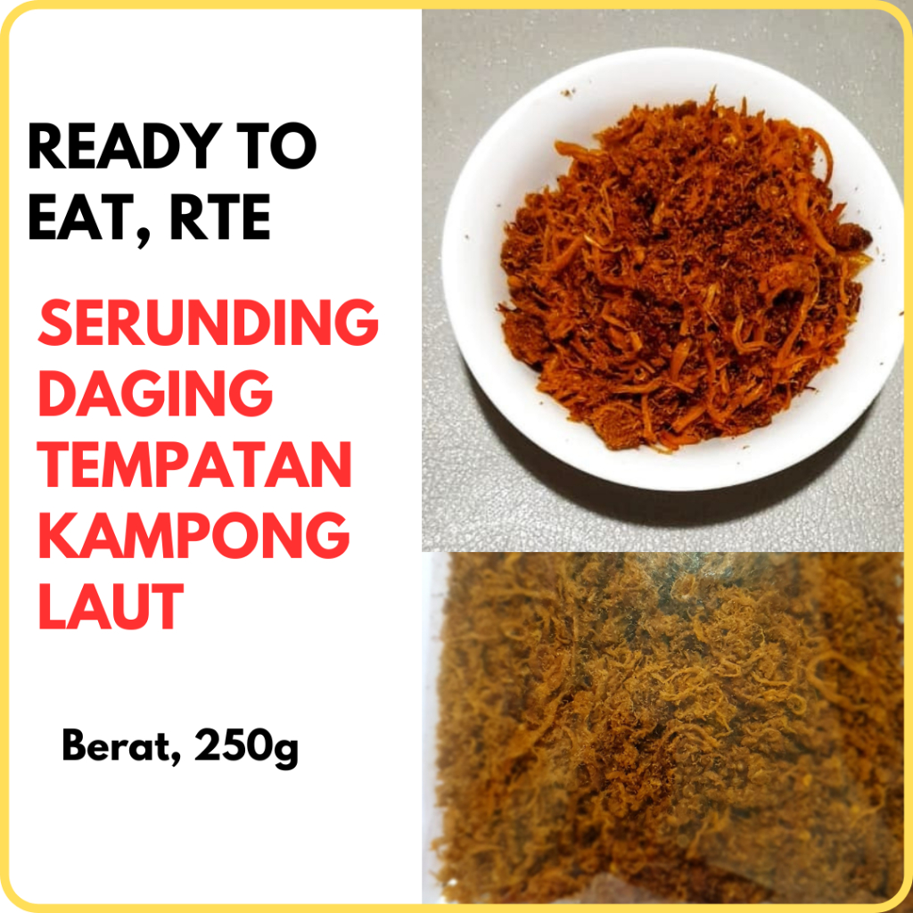 Serondeng Daging Kampong Laut Meat Floss Local isian 250g Premium Meat ...