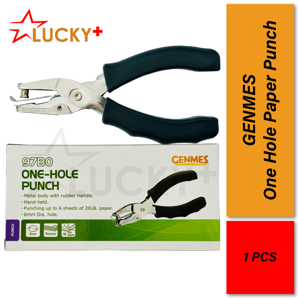 GENMES One Hole Paper Punch (1pcs) | Mesin Tebuk Lubang | Penebuk ...