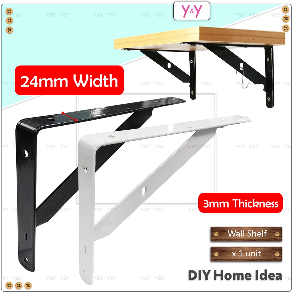Y&Y Eco Metal Wall Shelve Shelf Stand / Wall Mount Rack L Bracket ...