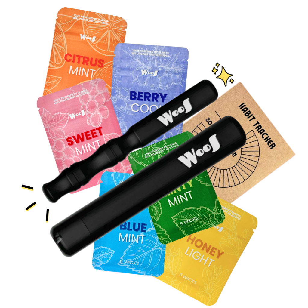 Woos Steel Combo (Inhaler+Wicks) with Preferred Infused Essential Oil