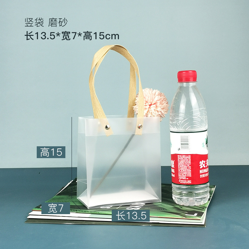 10pc Quality Frosted PP Tote Bag PVC Xmas Doorgift Bag Goodies Bag