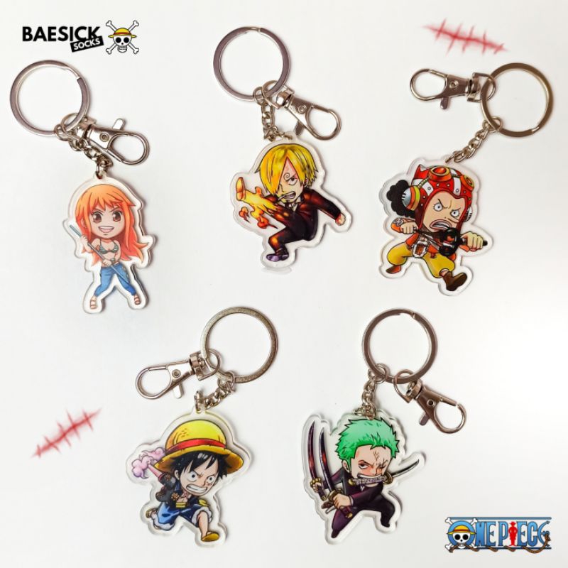 BA One Piece Acrylic Keychain Anime Quality Luffy, Zoro, Nami, Usopp ...