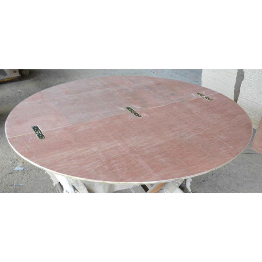 Foldaway extension table top - Natural plywood 2100 mm diameter or ...